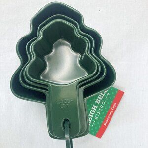 NWT SleighBell Bistro Christmas Tree Shaped Measuring Cups